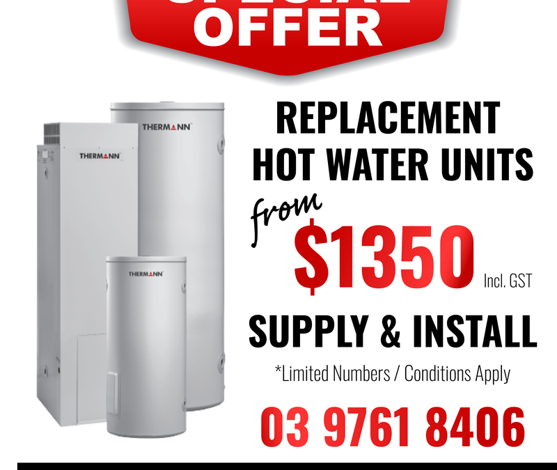 New Hot Water Unit Installations Ringwood